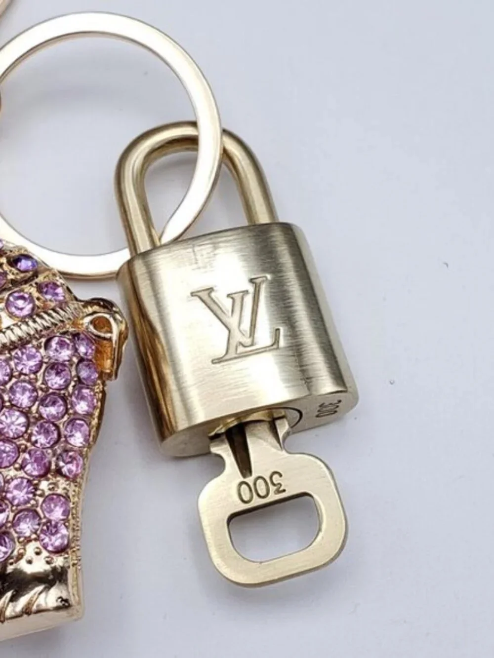 LV Gold Padlock & Key 🔒 Authentic Louis Vuitton Bag Unbranded Elephant Charm